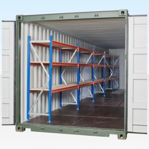 Adjustable, Heavy Duty Three Tier Container Racking (5 Bays) - Image 1